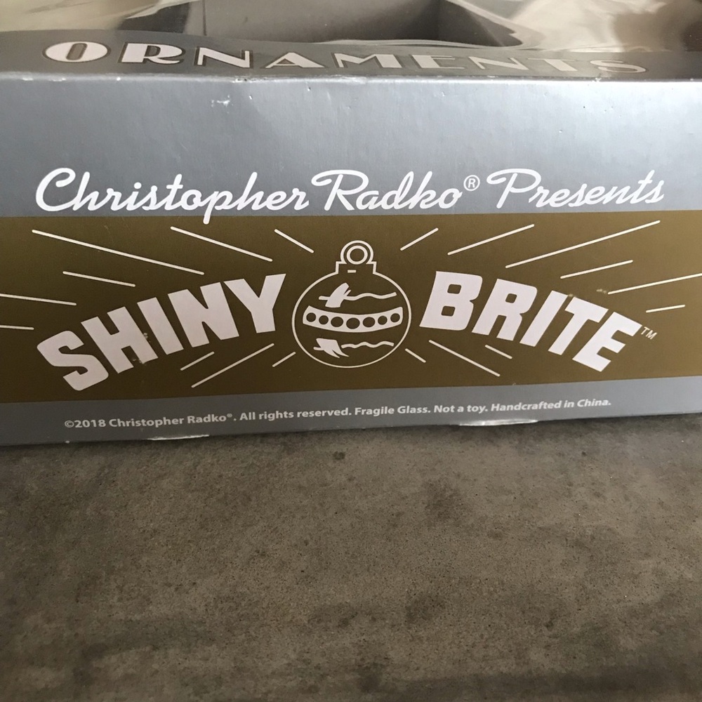 Shiny Brite Christopher Radko Ornaments Halloween Silver Gold Skull Pumpkins - Picture 10 of 12